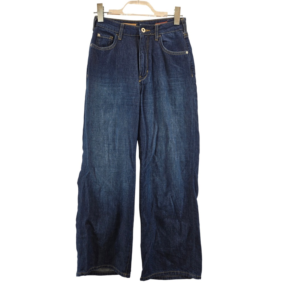 Pilcro Anthropologie The Annie Wide Leg Jeans Dark Wash High Rise 26